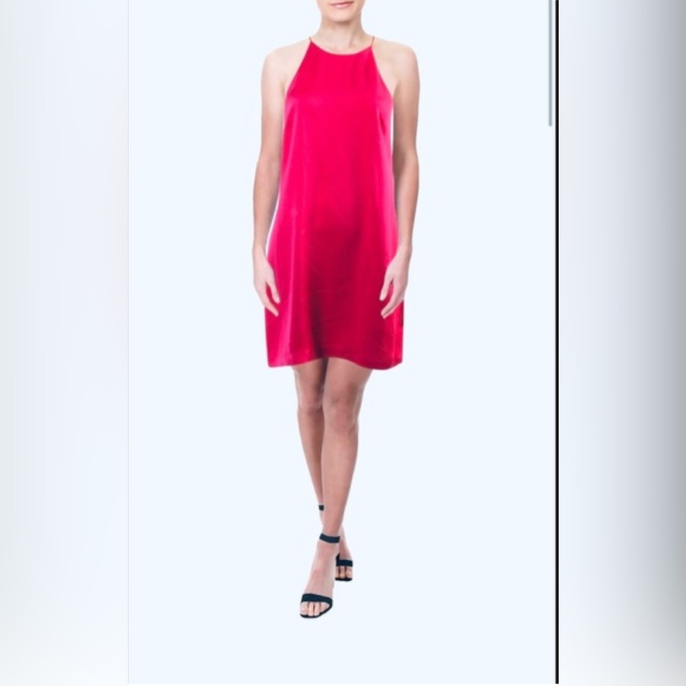 Halston Heritage Red Sleeveless Dress